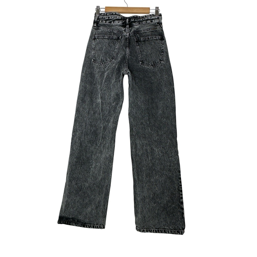 KanCan Wide Leg Jeans‎ Women's Size 5/26 (27x32) Black Button Fly - Picture 2 of 8